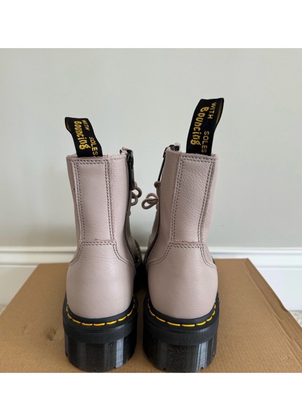 Dr. Martens Jadon Boots in Taupe - Women's platform leather boots size 9 - Picture 4 of 4